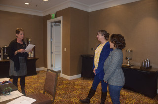 Melinda Cordova is installing in Julia Reyes and Karen Parker to the TSAOHN Board of Directors.
